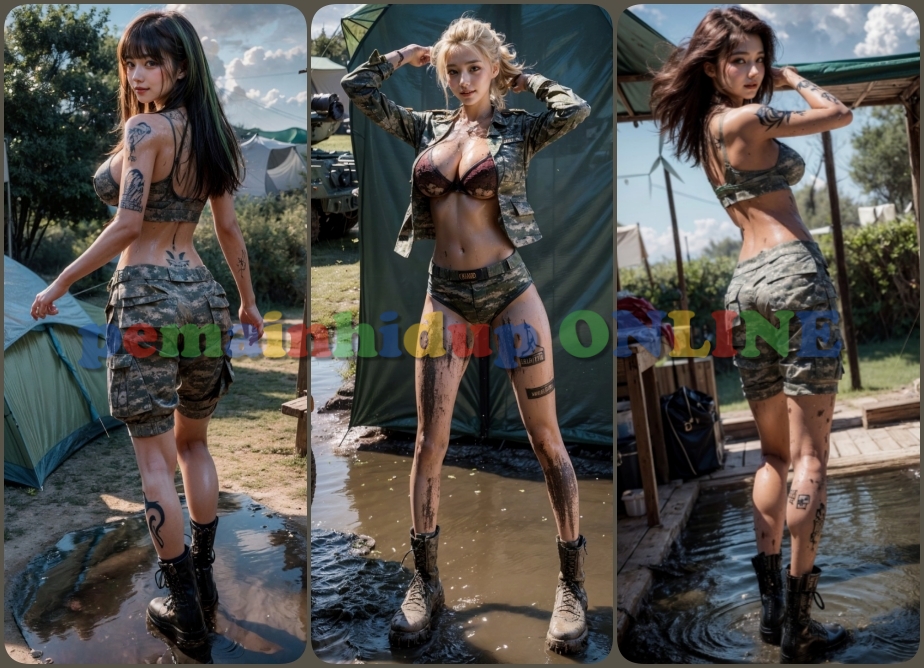 Download AI Wallpaper | Army Camp Girl AI Generated | Wallpaper Pack Update